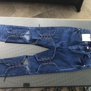 Brand New Unique Misguided Detailed Jeans!